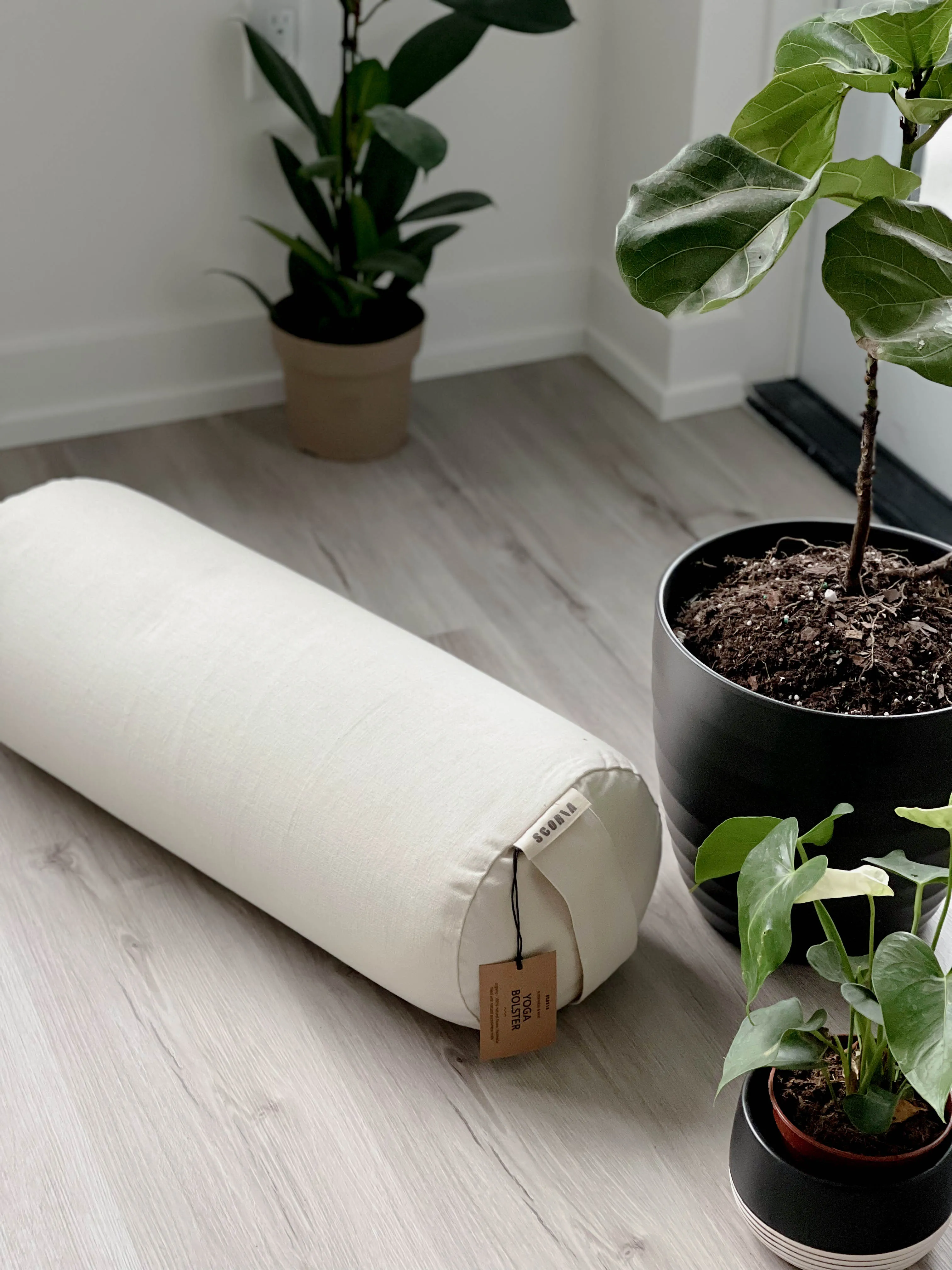 Natural & Organic Yoga Bolster | Sandy White