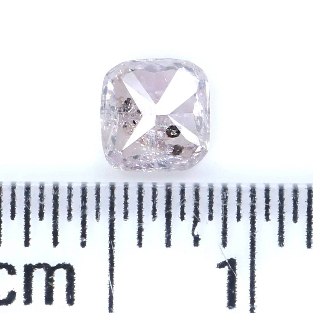 Natural Loose Cushion Light Pink Color Diamond 0.30 CT 4.00 MM Cushion Shape Rose Cut Diamond KR964