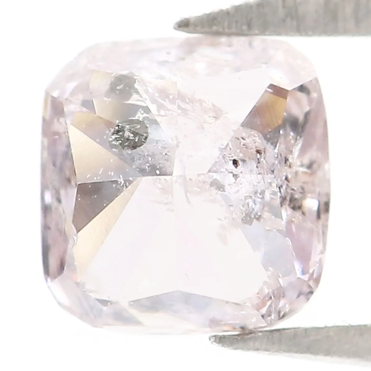 Natural Loose Cushion Light Pink Color Diamond 0.30 CT 4.00 MM Cushion Shape Rose Cut Diamond KR964