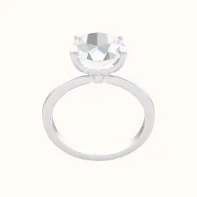 Open Solitaire Engagement Ring With Front set gallery Head