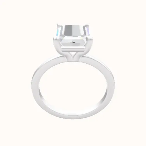 Open Solitaire Engagement Ring With Standard Four Prong Head