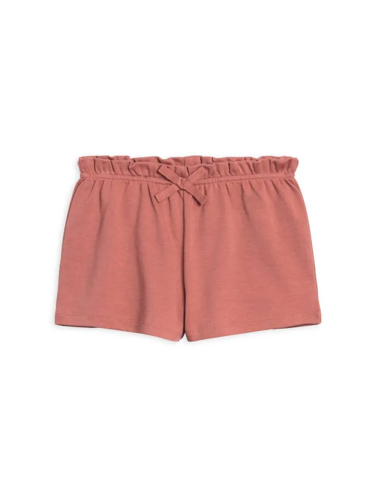 Organic Kids Fay Ruffle Waist Short - Berry