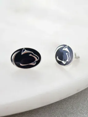 Penn State Enamel Logo Stud Earrings | Seasons Jewelry