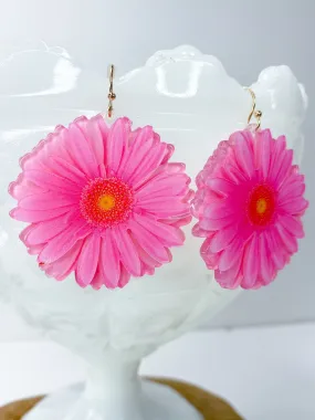 Pink Daisy Earring