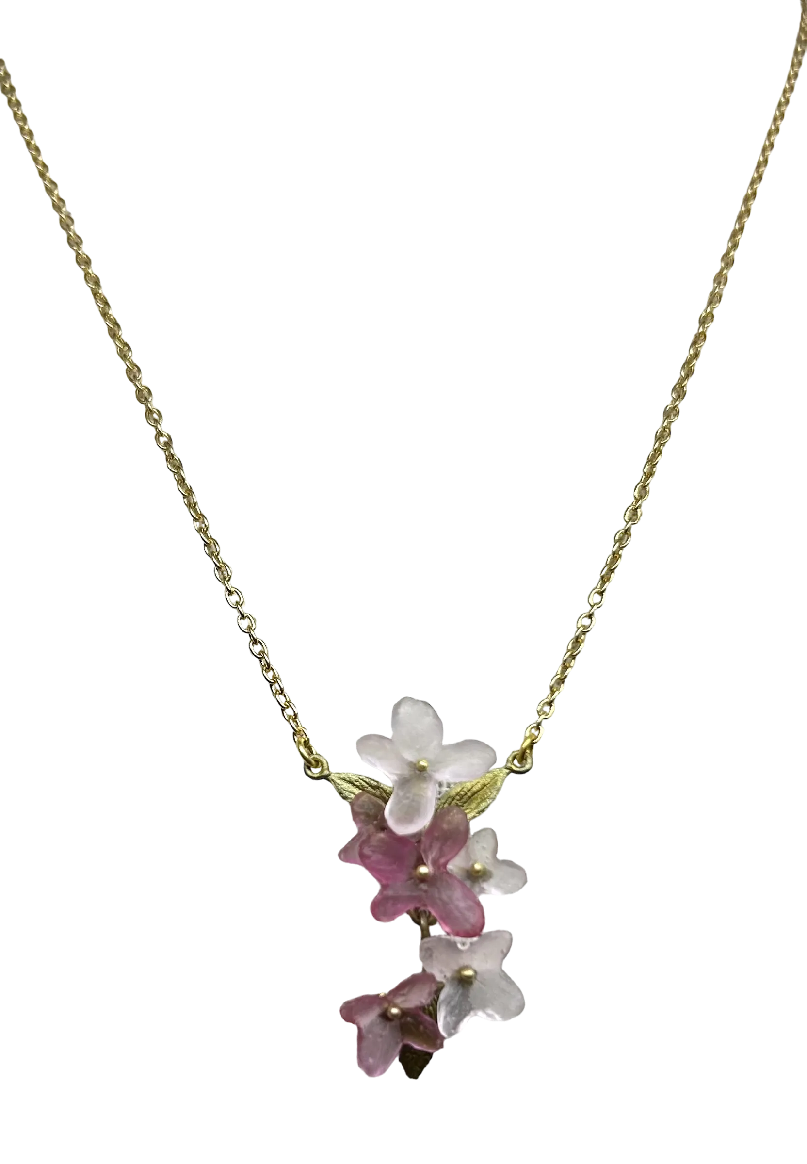 Pink Hydrangea Necklace