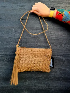 Pochette-Tan Handwoven Bag