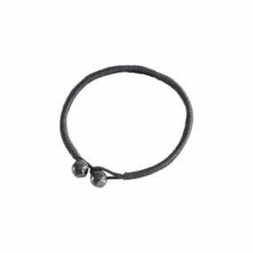 Powerful Strength Black String Ceramic Bracelets [Set of 2]