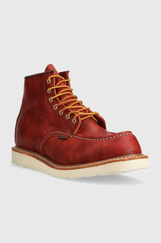 Red Wing leather shoes Moc Toe men's red color 8864