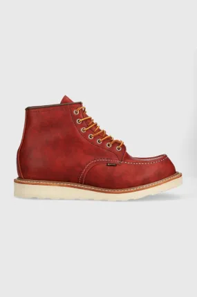 Red Wing leather shoes Moc Toe men's red color 8864