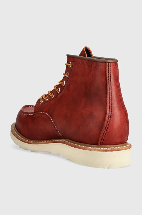 Red Wing leather shoes Moc Toe men's red color 8864