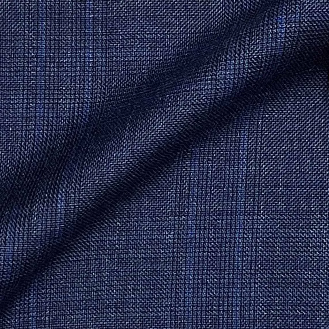 REDA (Super 130's) - Made In Italy - Steel Blue Windowpane