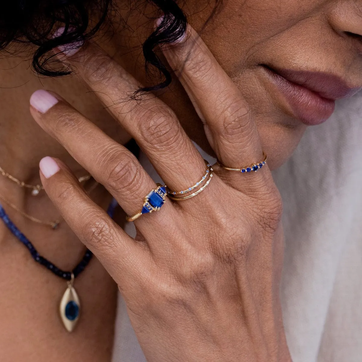 Sapphires on Sapphires Ring