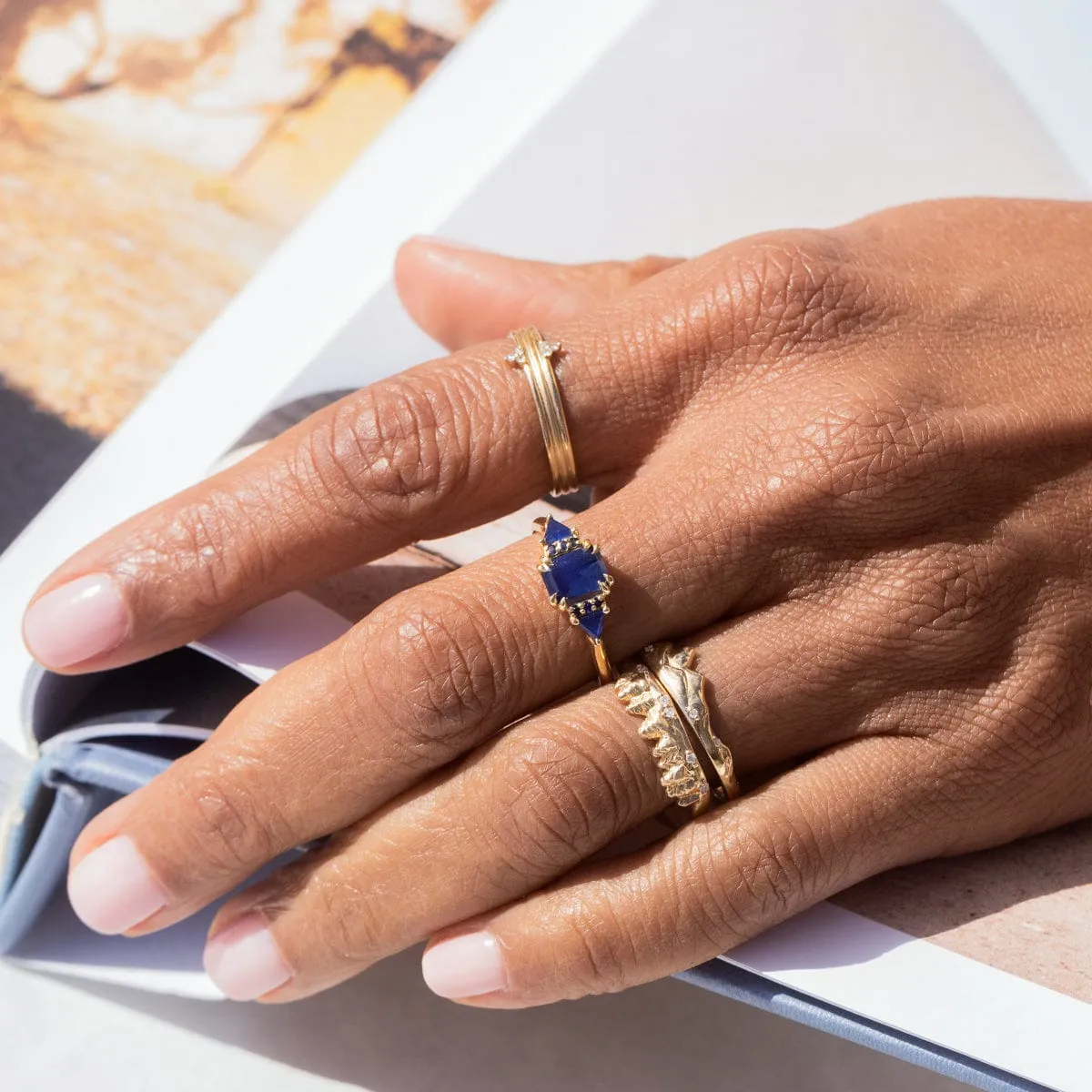 Sapphires on Sapphires Ring