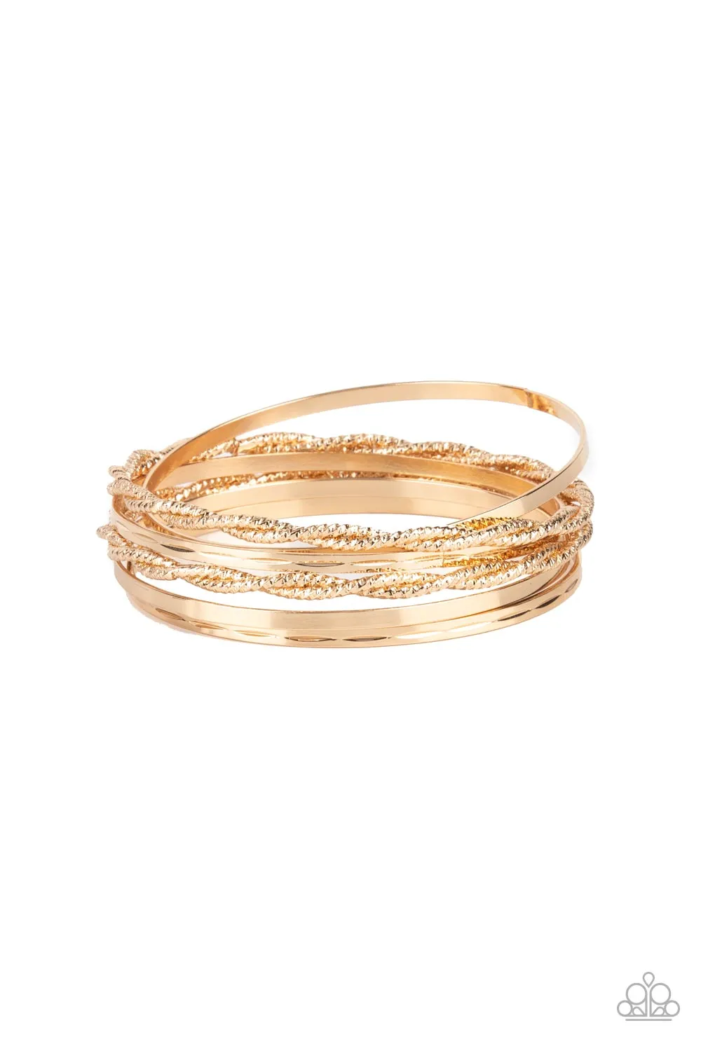 Sensational Shimmer - Gold ~ Paparazzi Bracelet