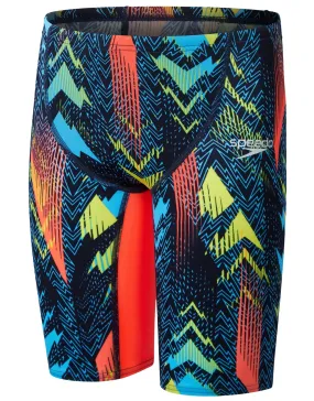 Speedo Boys Fastskin Endurance+ Max High Waisted Swim Jammer - Blue/Red