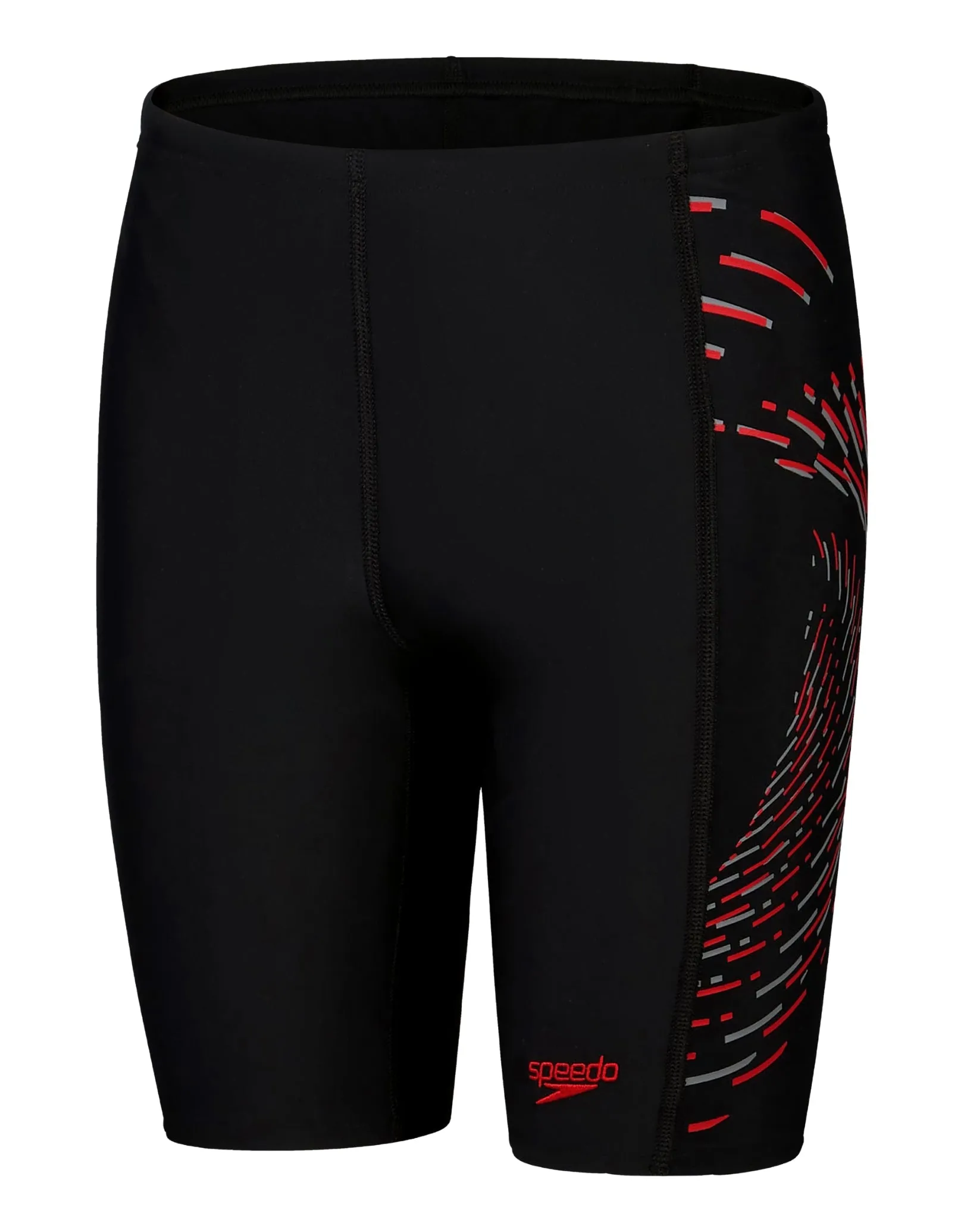 Speedo Boys Placement Print Jammer - Black/Red