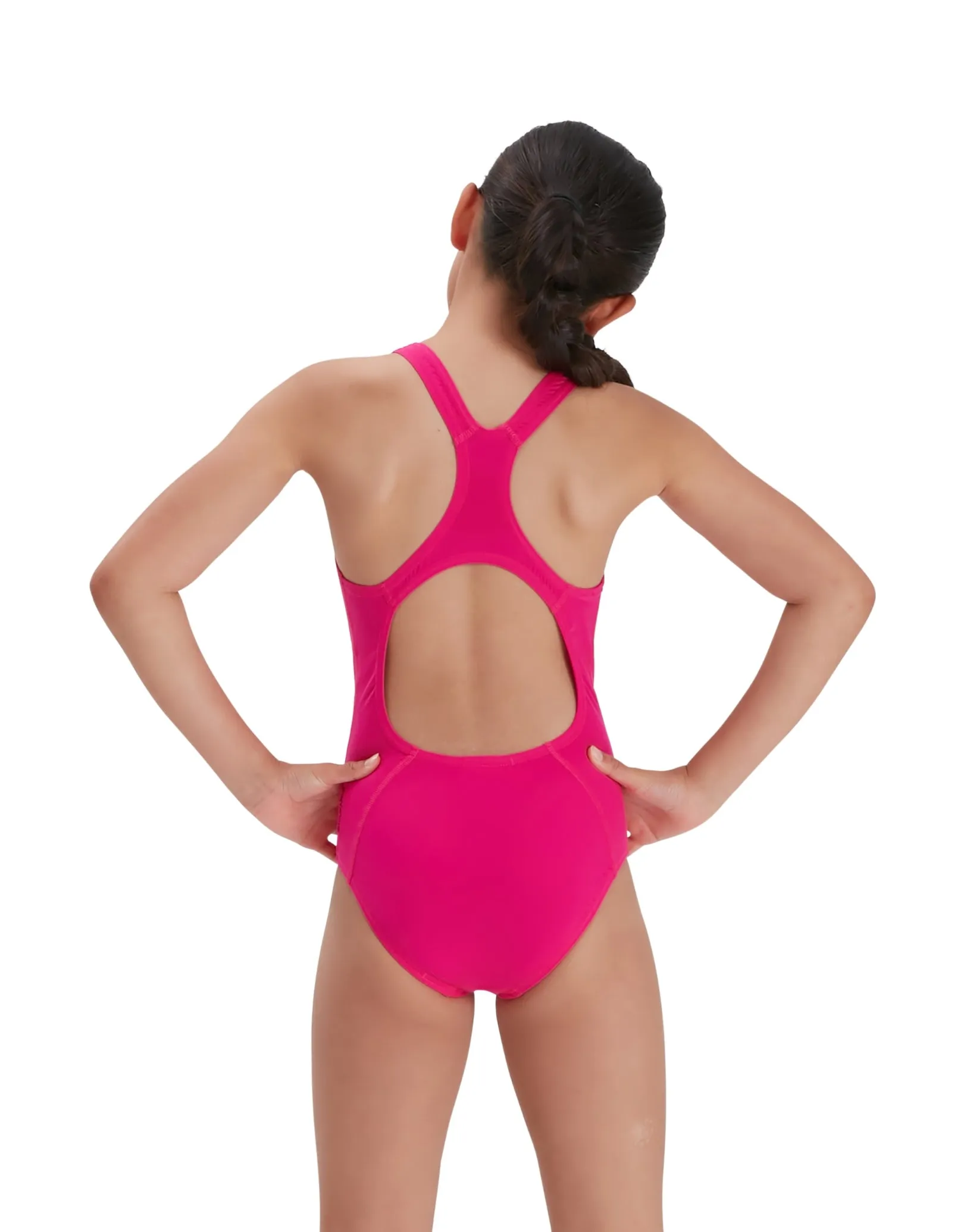 Speedo Girls Endurance Plus Medalist Swimsuit - Pink