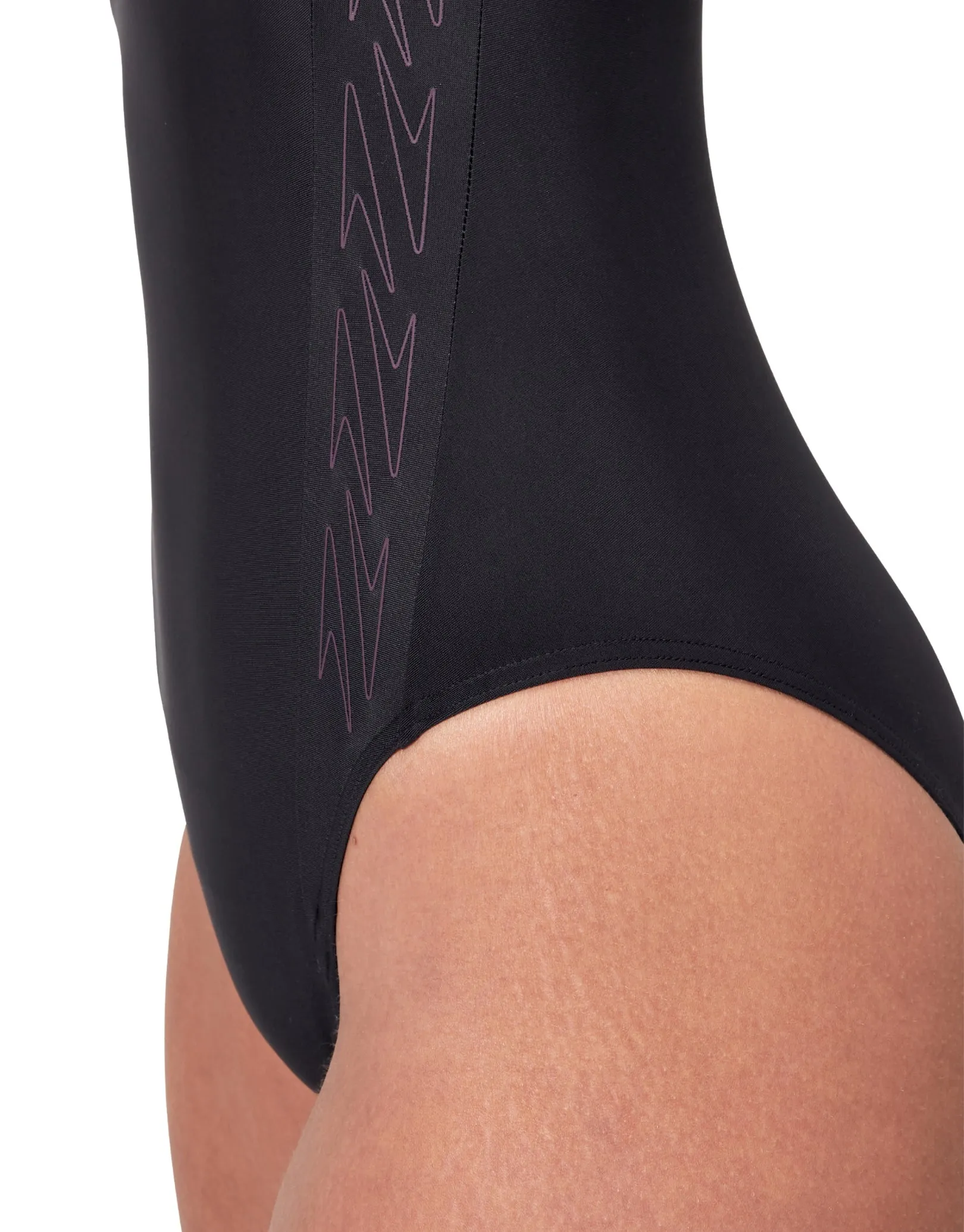 Speedo Hyperboom Splice Racerback Swimsuit - Black/Purple