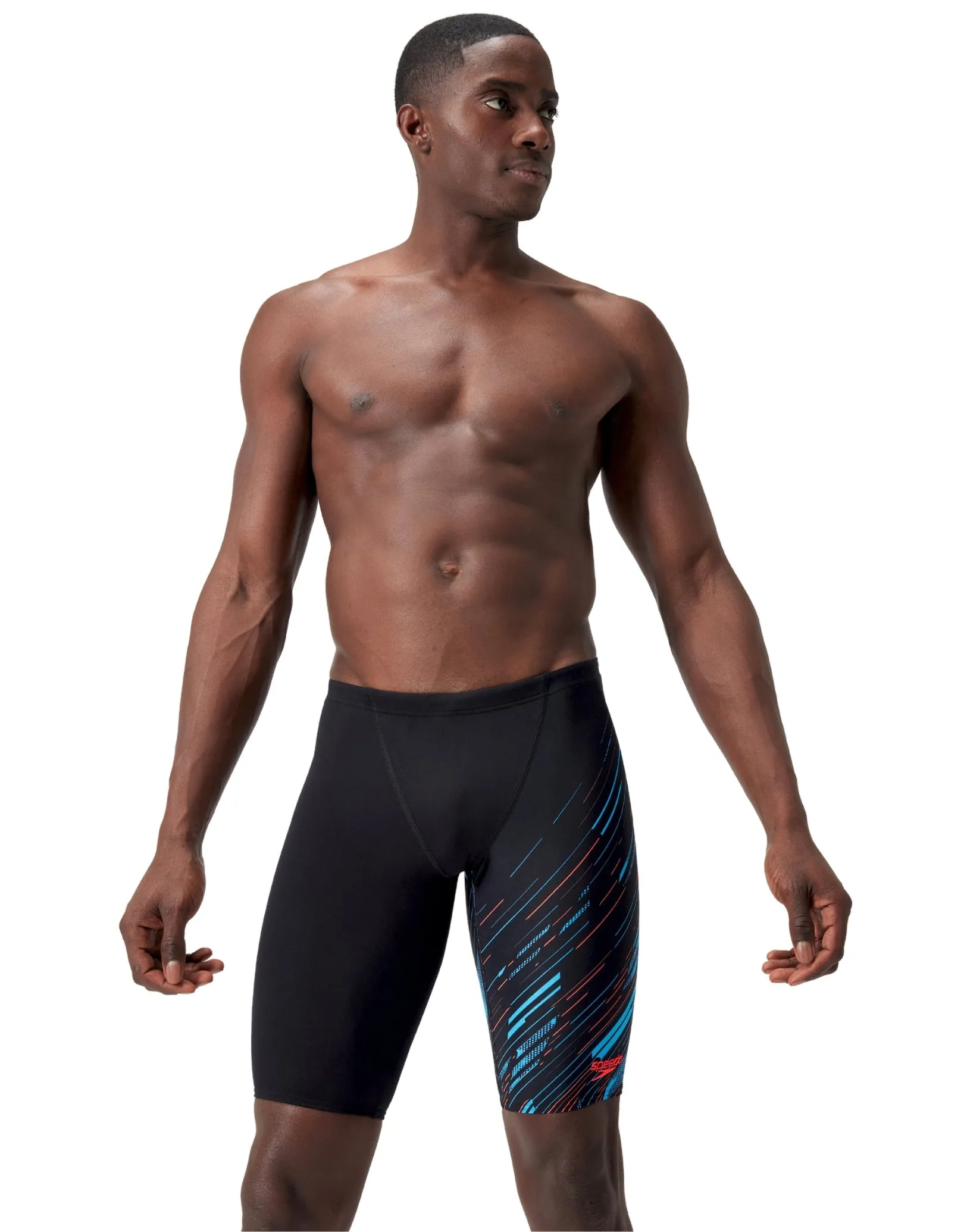 Speedo Hyperboom V-Cut Swim Jammer - Black/Blue