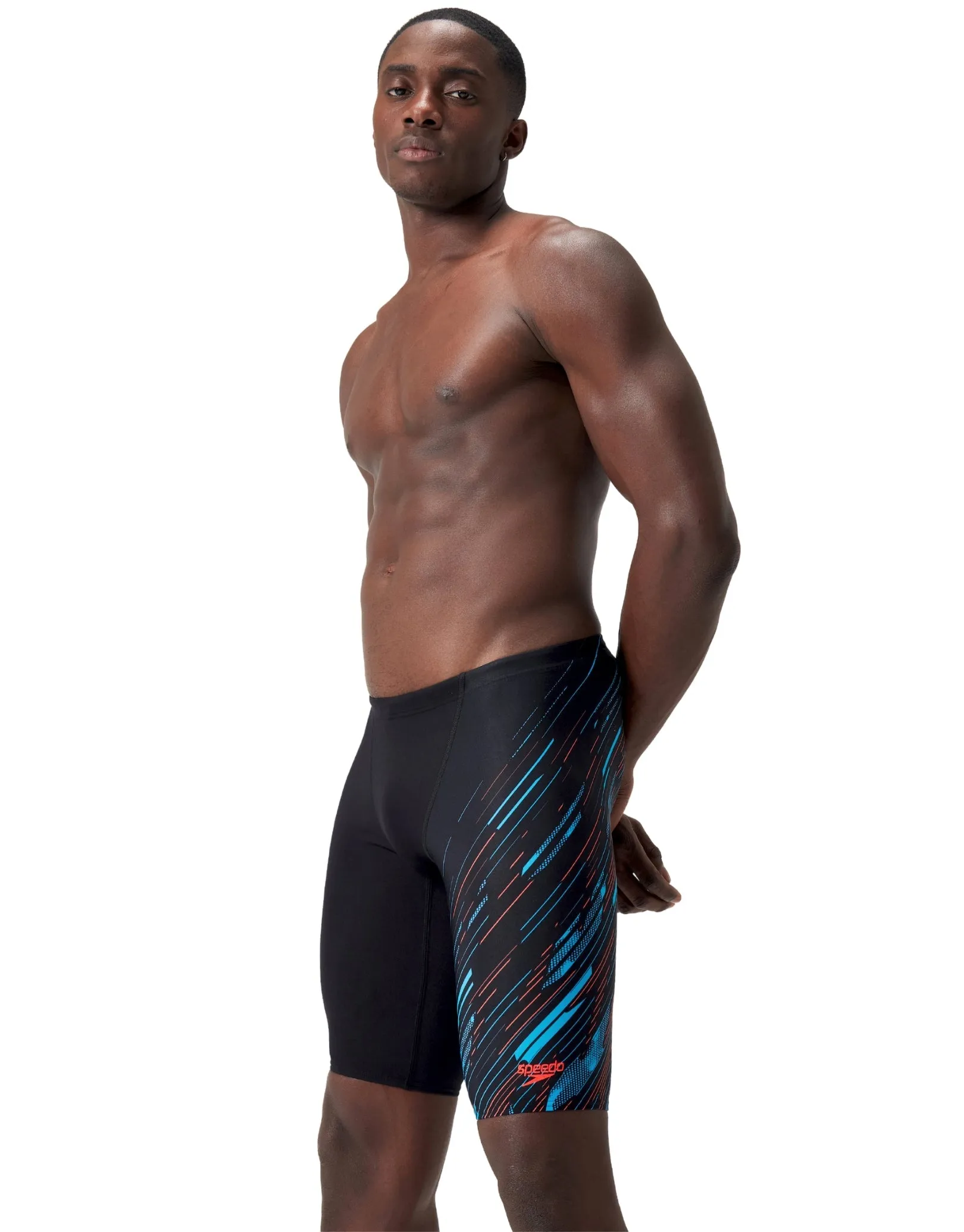 Speedo Hyperboom V-Cut Swim Jammer - Black/Blue