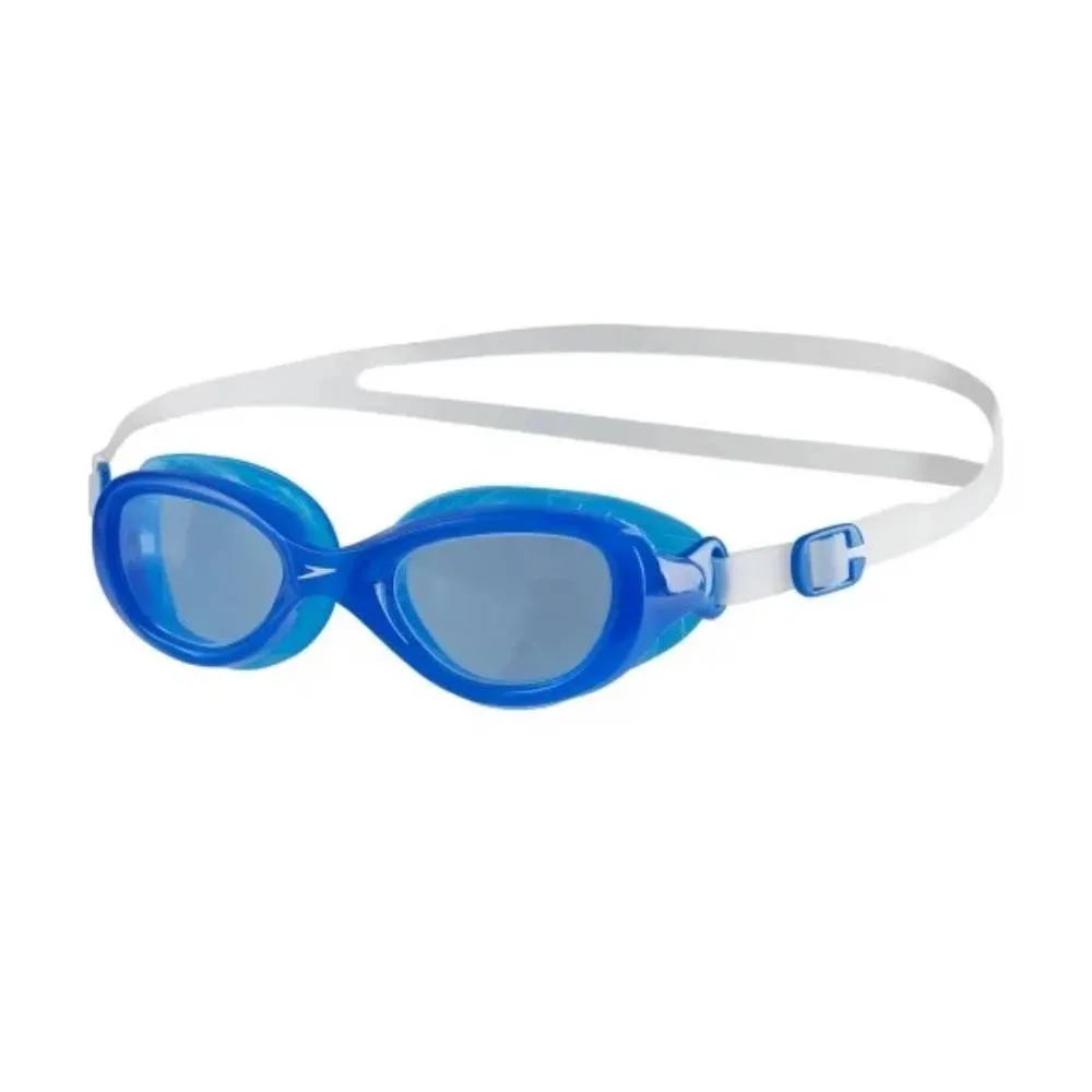 Speedo Junior's Futura Classic Swimming Goggle (Clear/Neon Blue)