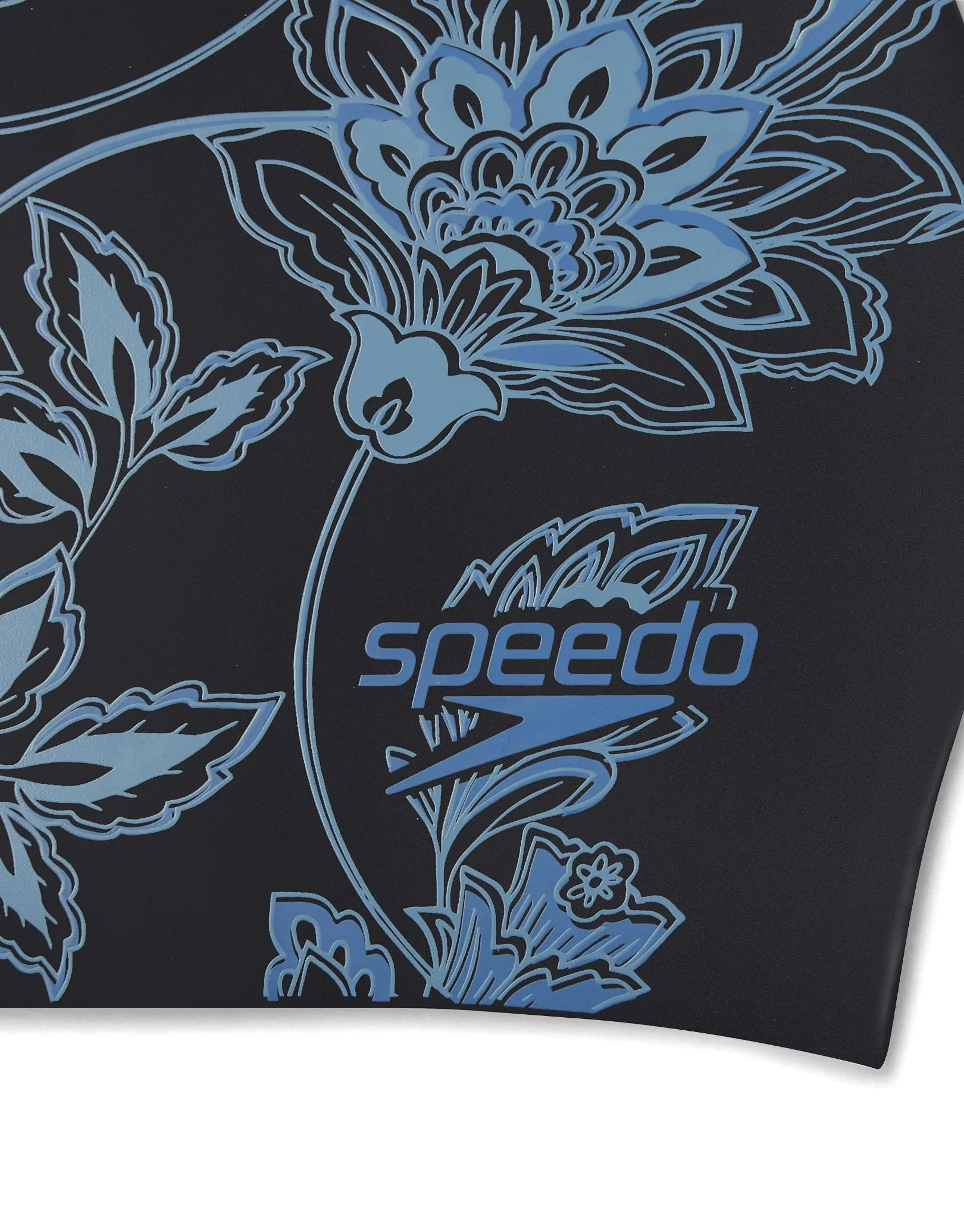 Speedo Long Hair Printed Swim Cap - Multi/Black