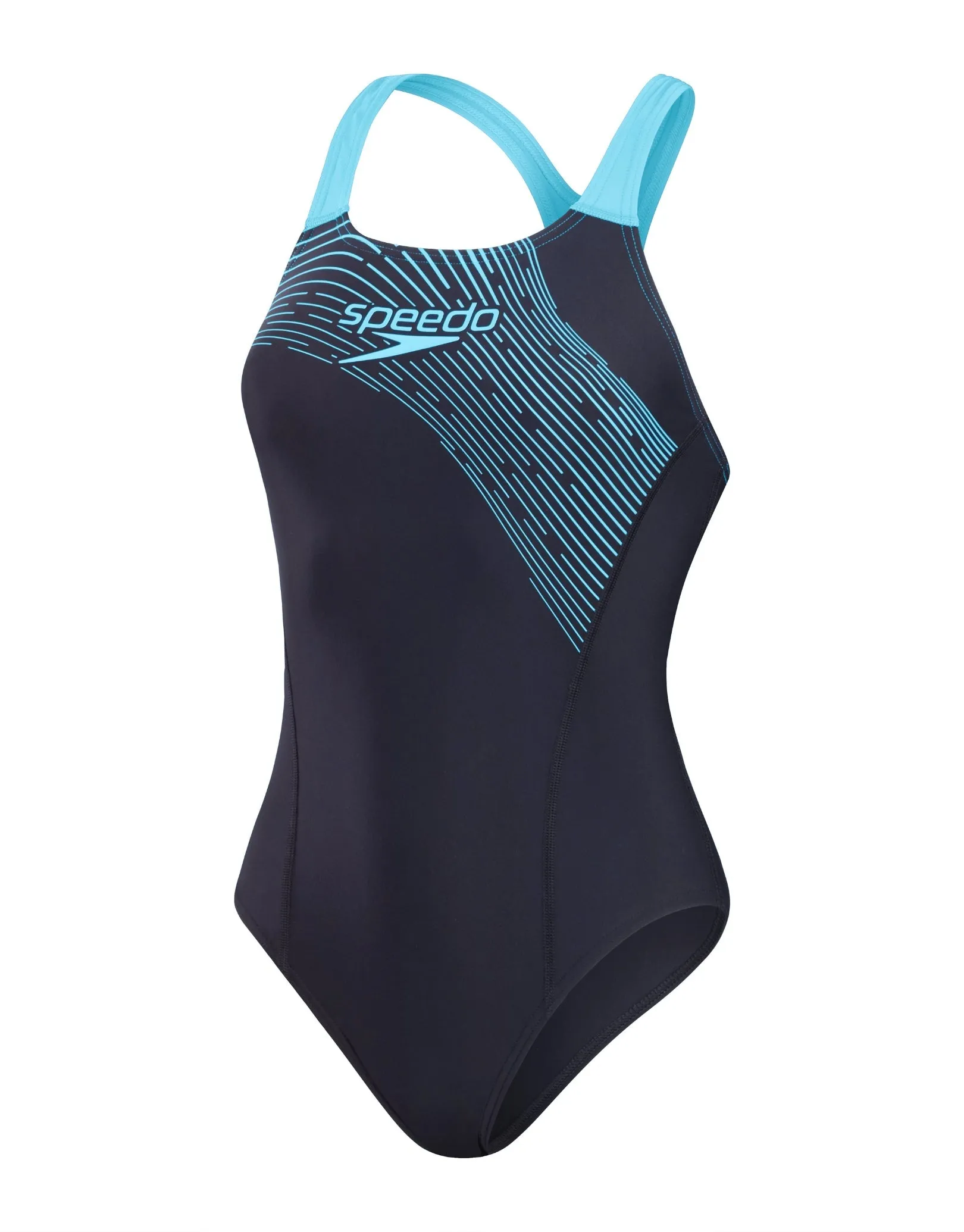 Speedo Medley Logo Medalist Swimsuit - Navy/Blue