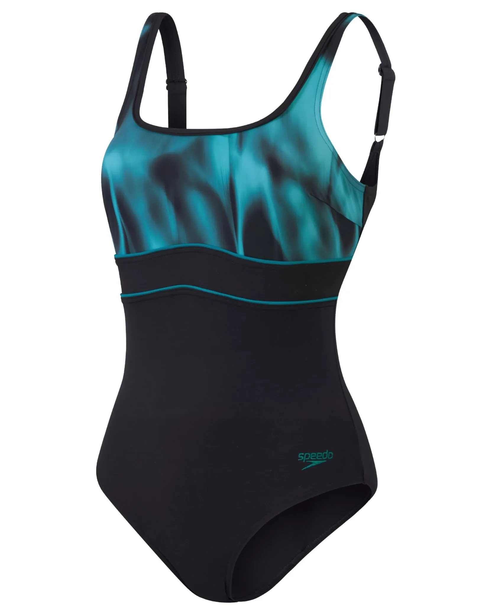 Speedo Scoopback Eclipse Swimsuit - Black/Green