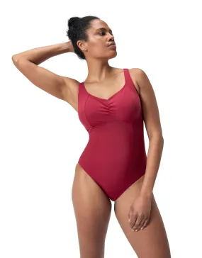 Speedo Shaping AquaNite Swimsuit - Burgundy Red