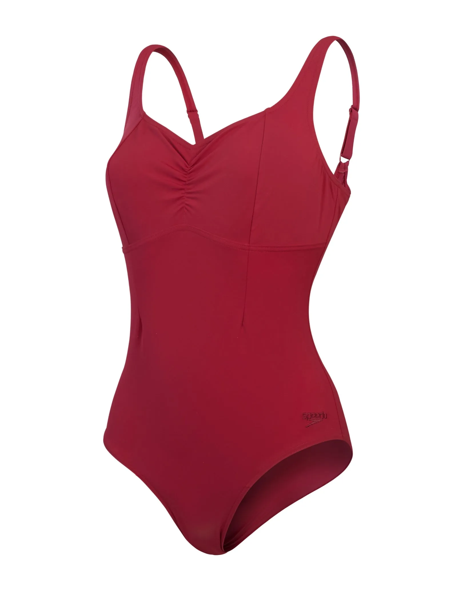 Speedo Shaping AquaNite Swimsuit - Burgundy Red