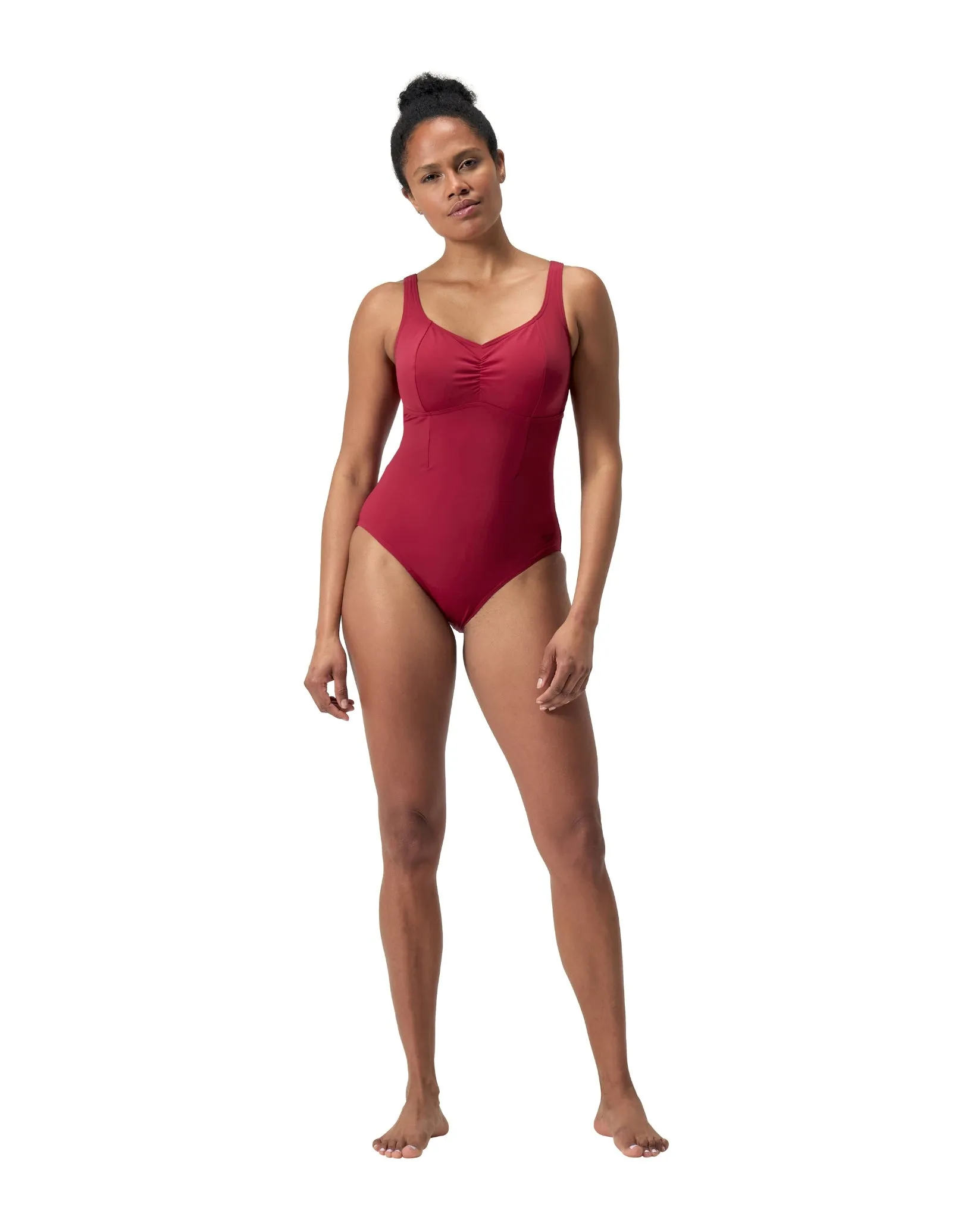 Speedo Shaping AquaNite Swimsuit - Burgundy Red