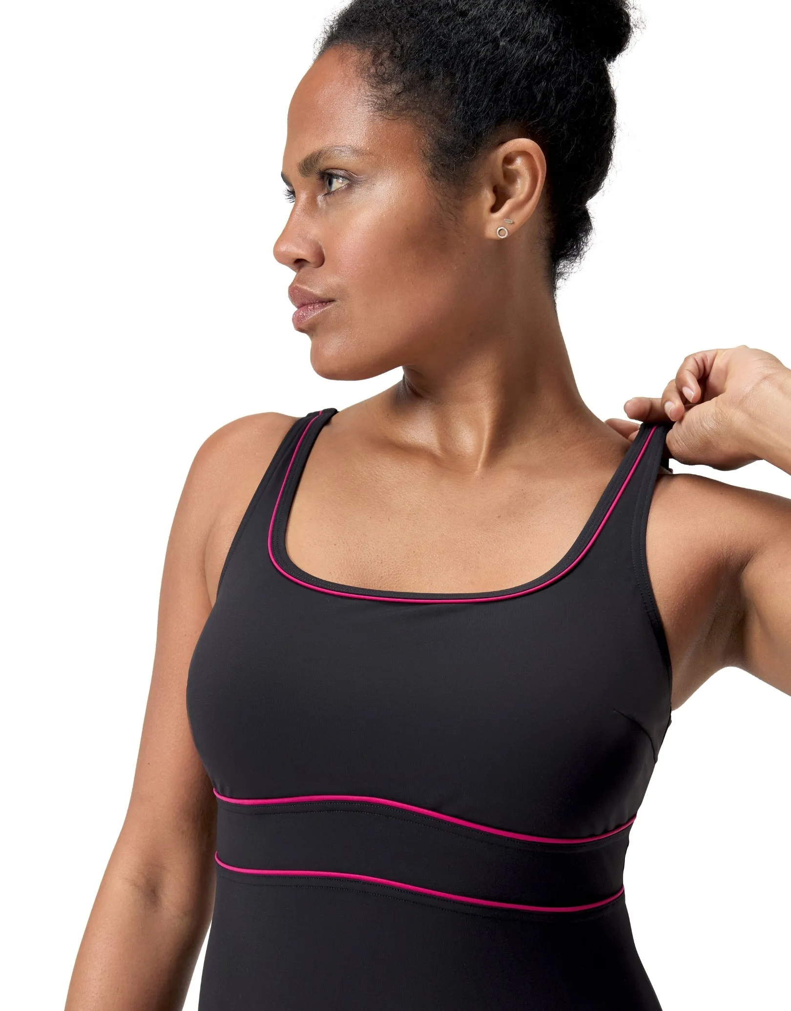 Speedo Shaping ContourEclipse Swimsuit - Black/Pink