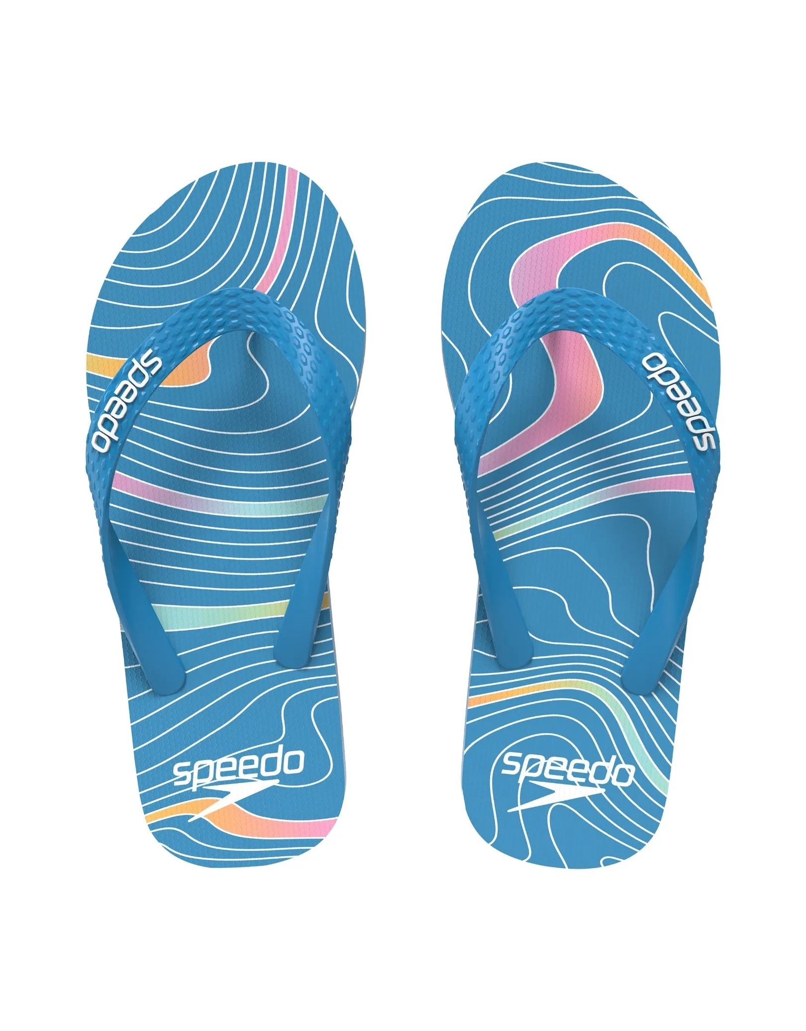 Speedo Unisex Printed Flip Flop - Blue/Multi