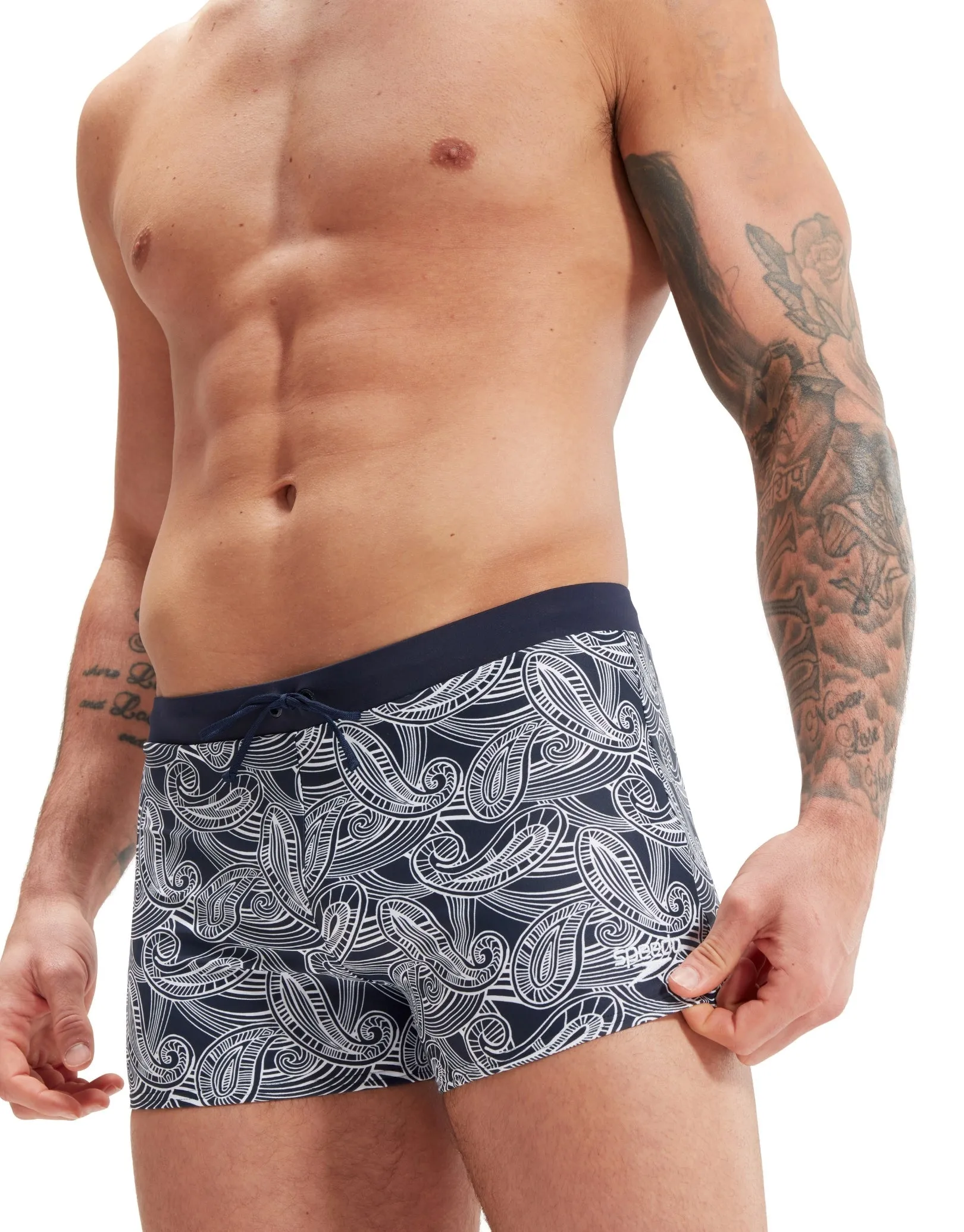 Speedo Valmilton Allover Aquashort - Navy/White