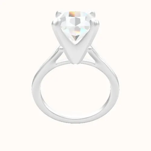 Split Cathedral Engagement Ring With Classic Four Prong Head