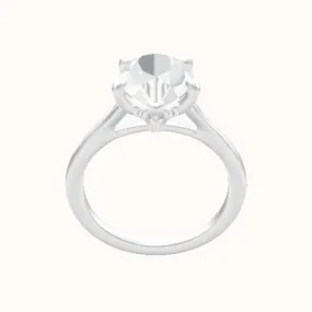 Split Cathedral Engagement Ring With Front set gallery Head