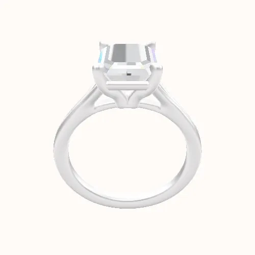 Split Cathedral Engagement Ring With Standard Four Prong Head