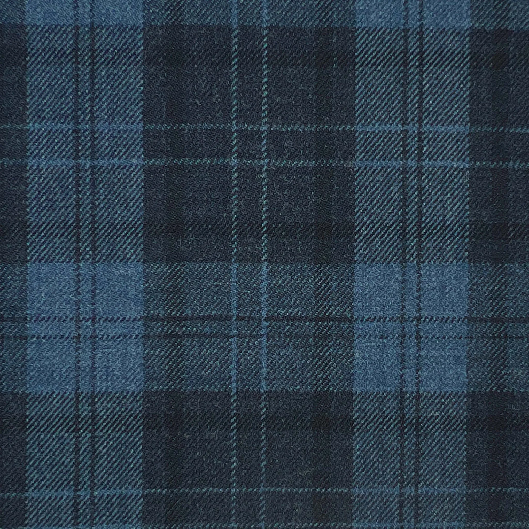 Steel Blue Prince Of Wales Plaid w/ Black Windowpane