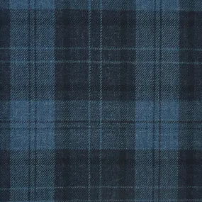 Steel Blue Prince Of Wales Plaid w/ Black Windowpane