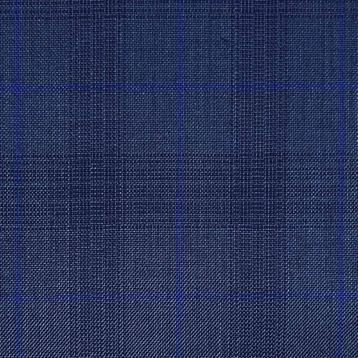 Steel Blue With Royal Blue Windowpane