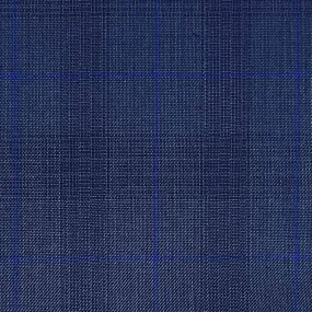 Steel Blue With Royal Blue Windowpane