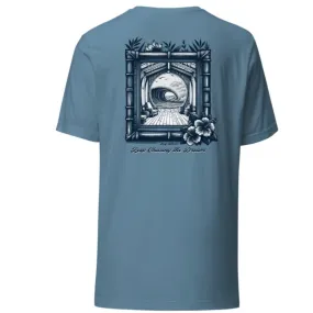 Surf World Keep Chasing The Dream Tee Shirt - Light Steel Blue