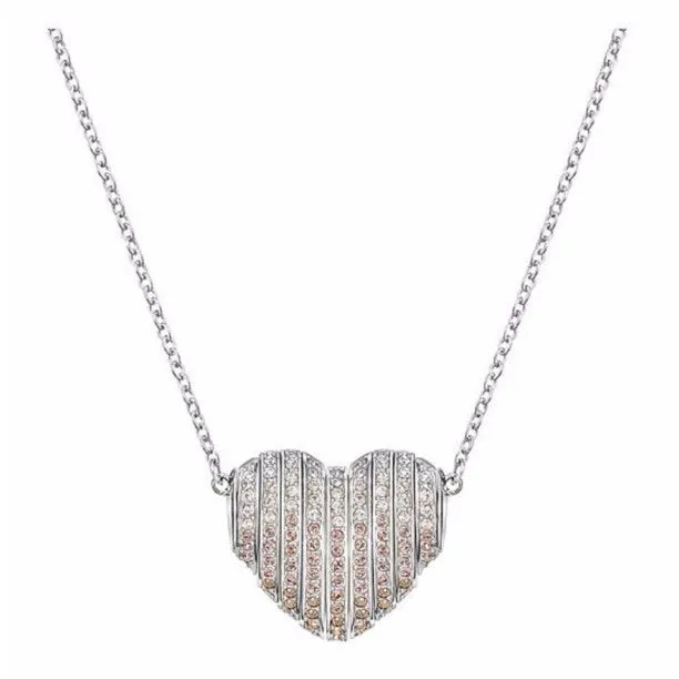 Swarovski Jewelry Necklace EXPLORE HEART Necklace, Pink, Rhodium -5181467