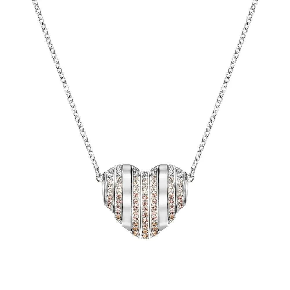 Swarovski Jewelry Necklace EXPLORE HEART Necklace, Pink, Rhodium -5181467