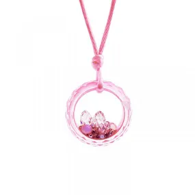 Swarovski Pink Crystal Athena Pink Fleur Pendant #1046079