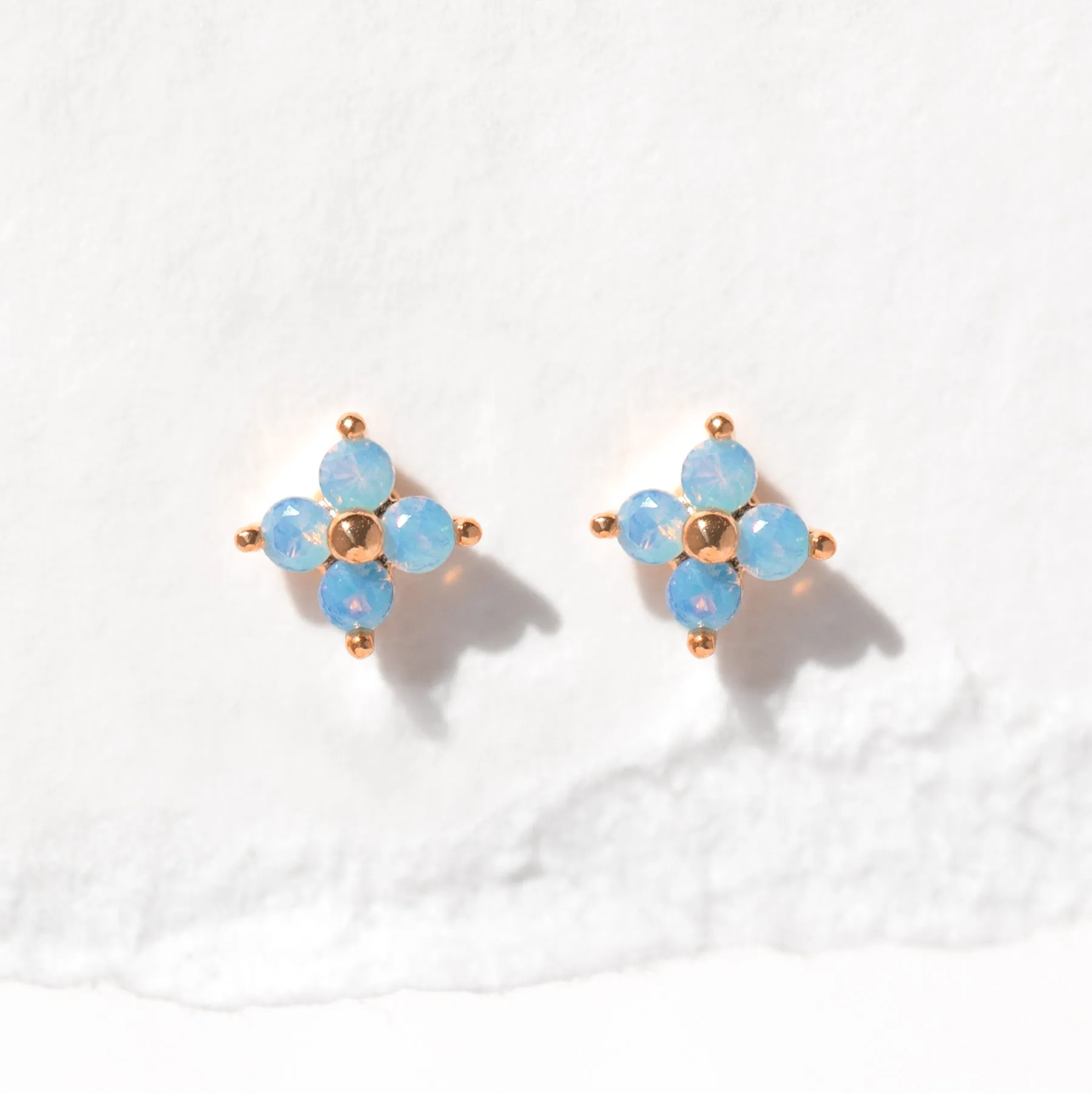 Teeny Tiny Blue Blossom Studs