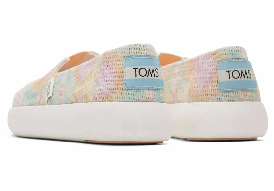 Toms Womens Alpargata Mallow Candy Pink Tie Dye Crochet