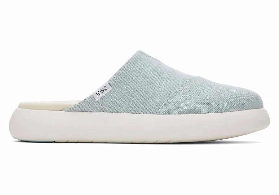 Toms Womens Alpargata Mallow Mule Pastel Blue Heritage Canvas