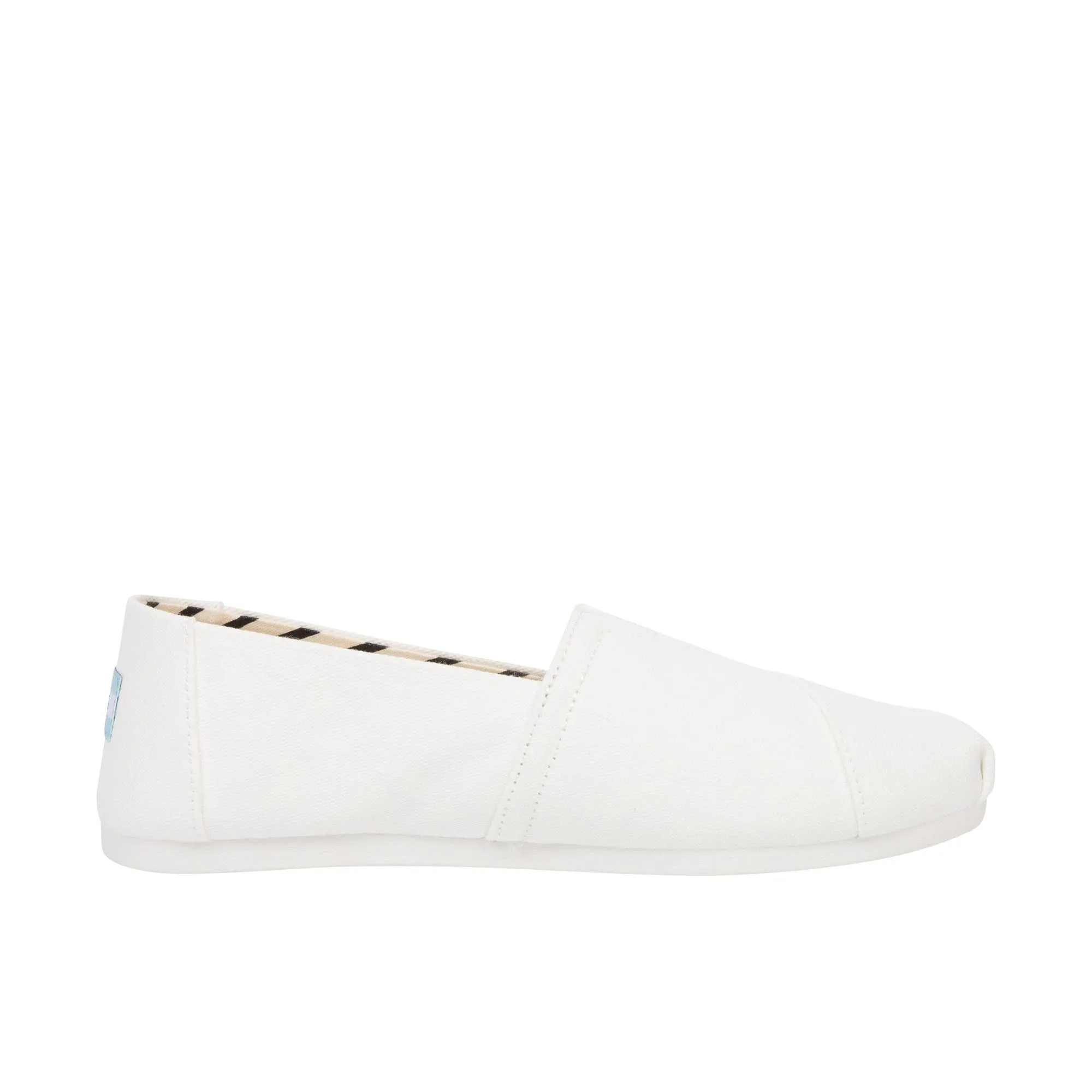 TOMS Womens Alpargata Recycled Cotton Canvas White