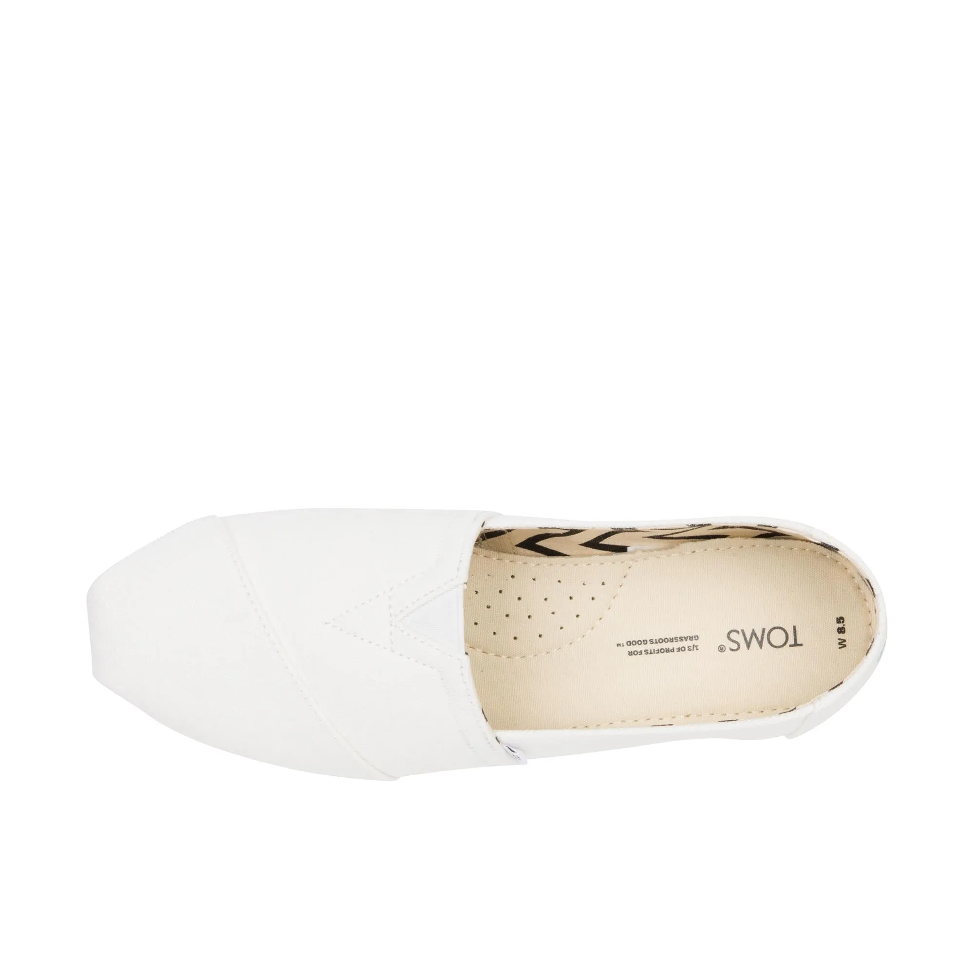 TOMS Womens Alpargata Recycled Cotton Canvas White